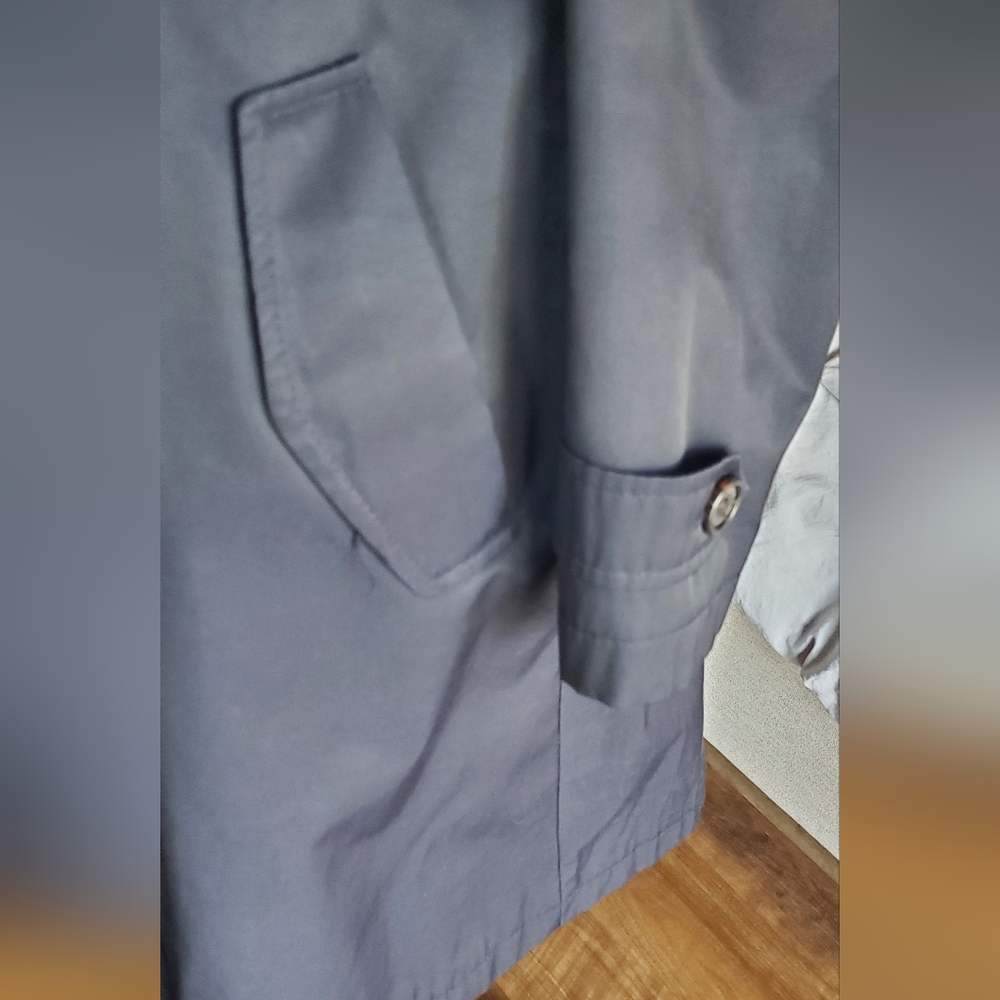 Ralph Lauren Blue Trench Coat with Belted Waist and Wide Lapels Size M. - Picture 3 of 9
